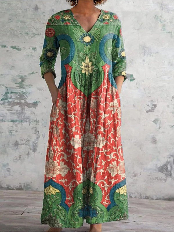 Mary | Vintage Floral Maxi Dress
