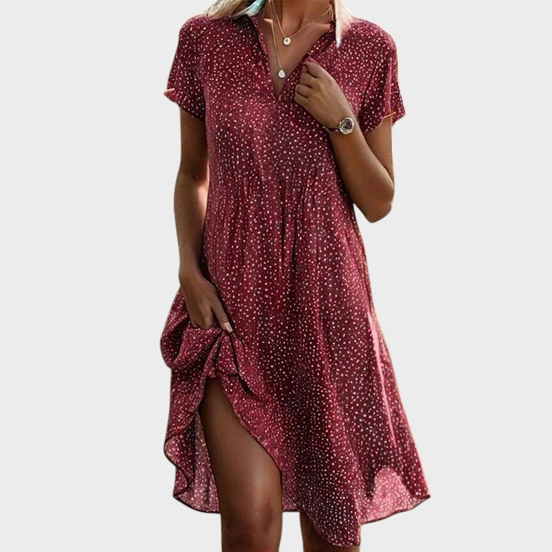 Juliette robe midi à pois