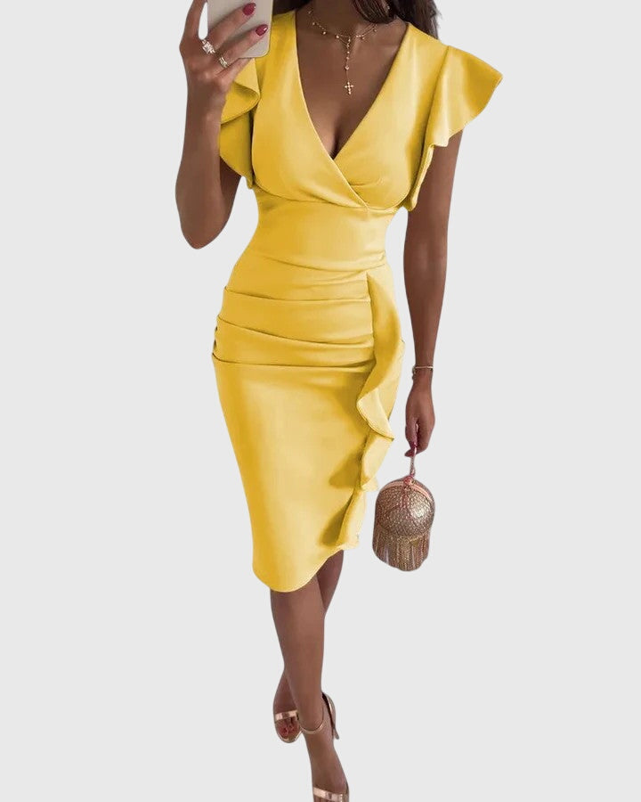 Elize - Elegant Bodycon Dress made from Luxury Material - for Women | Perfect for Formal Occasions