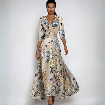Serena | Elegant Floral Wrap Dress