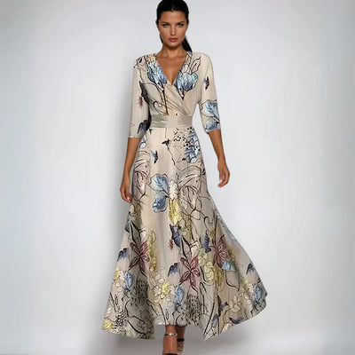 Isabelle | Robe de Luxe à Fleurs