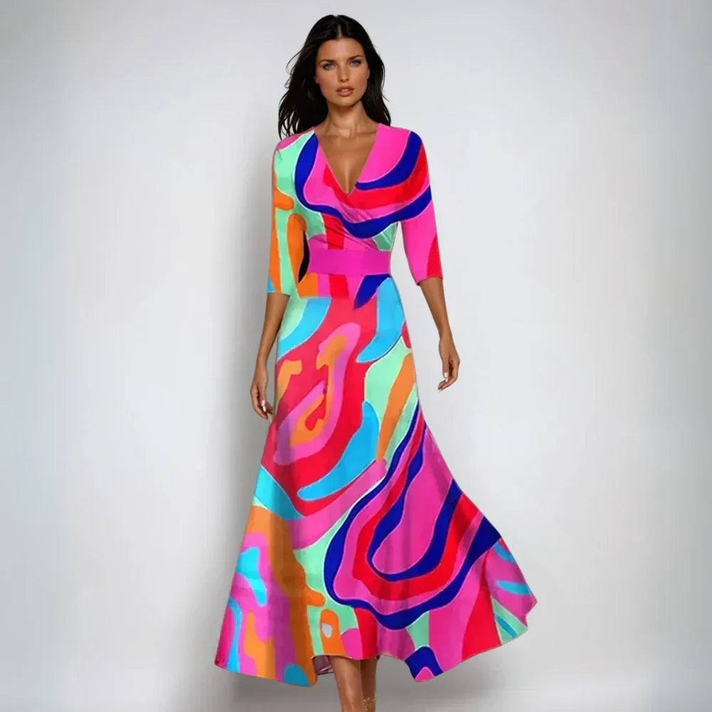 Serena | Elegant Floral Wrap Dress