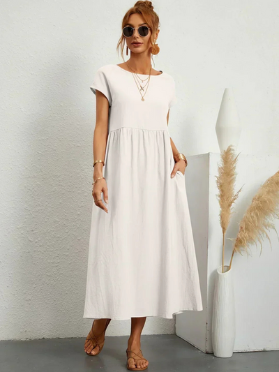 Bente | Elegant kjole med rund hals
