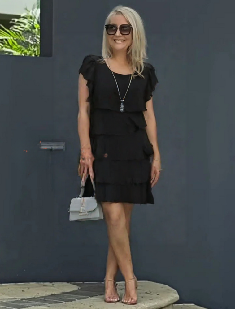 Josiane – Robe d’Été Chic et Fluide à Coupe Flatteuse