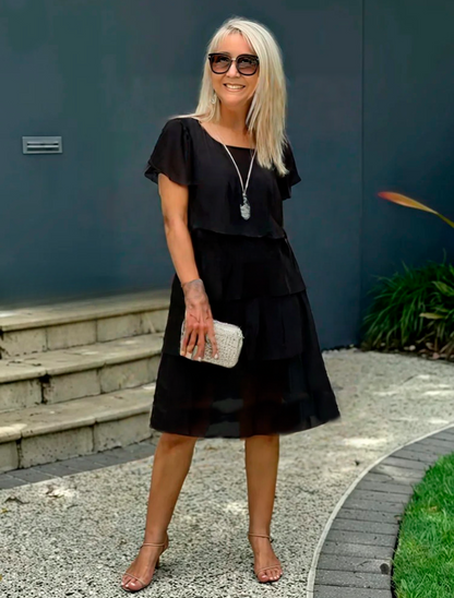 Josiane – Robe d’Été Chic et Fluide à Coupe Flatteuse