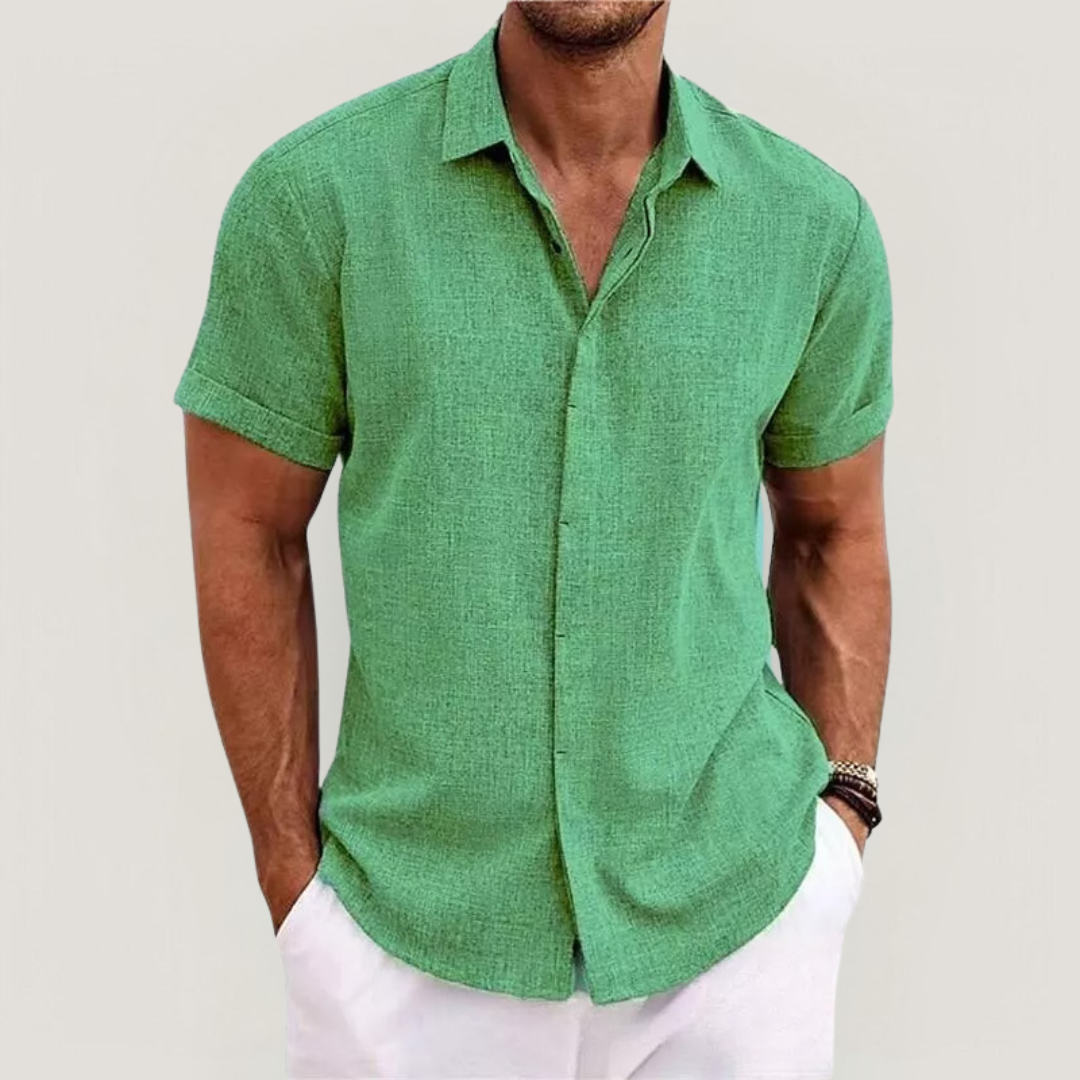 Strazoro | Men's Linen Shirt | Short Sleeves | Lightweight