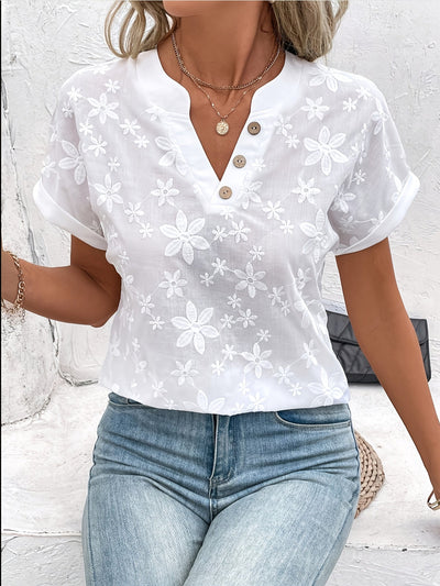 Jade™ | Elegant Hvit Bluse