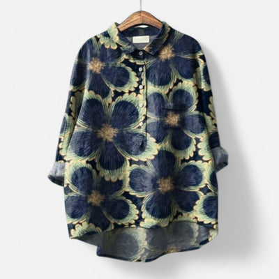 Kiara™ | Stilig Løs Passform Blomstrete Bluse