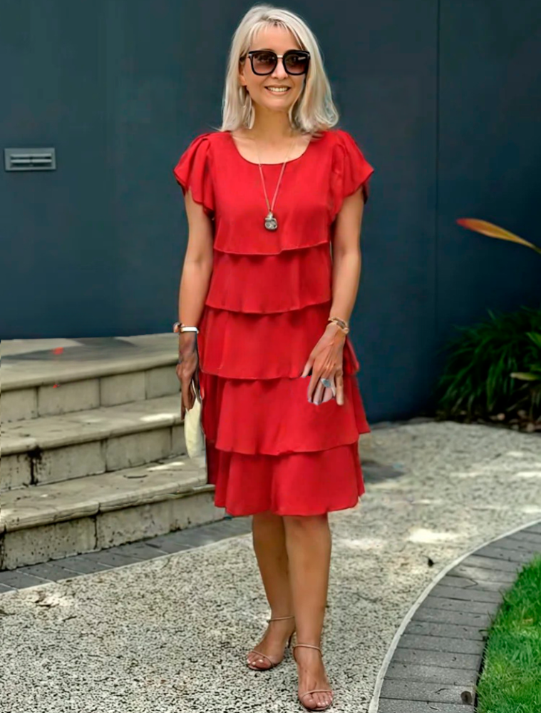 Josiane – Robe d’Été Chic et Fluide à Coupe Flatteuse