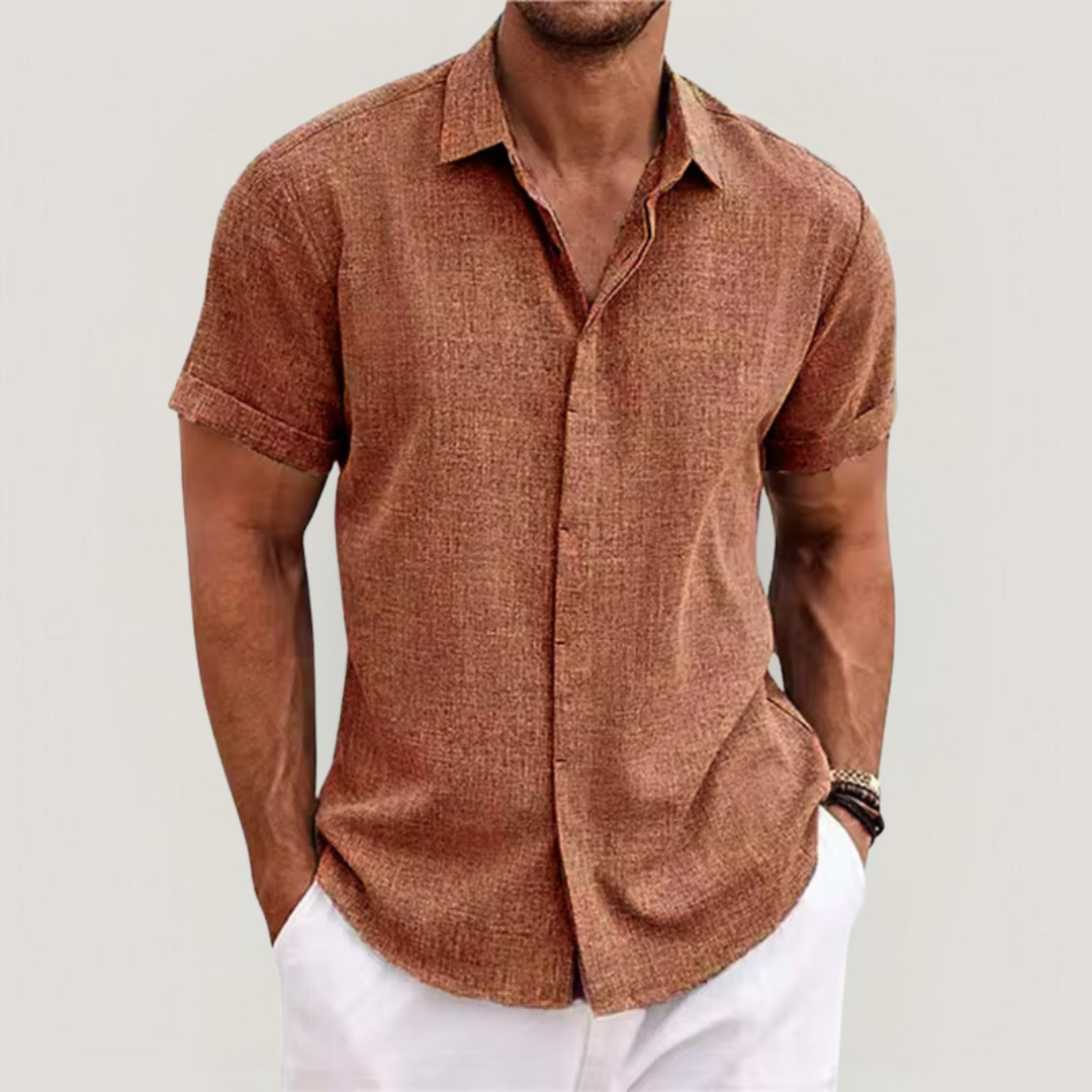 Strazoro | Men's Linen Shirt | Short Sleeves | Lightweight