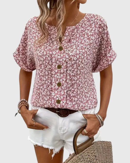 Jelena - Elegant Floral Summer Top