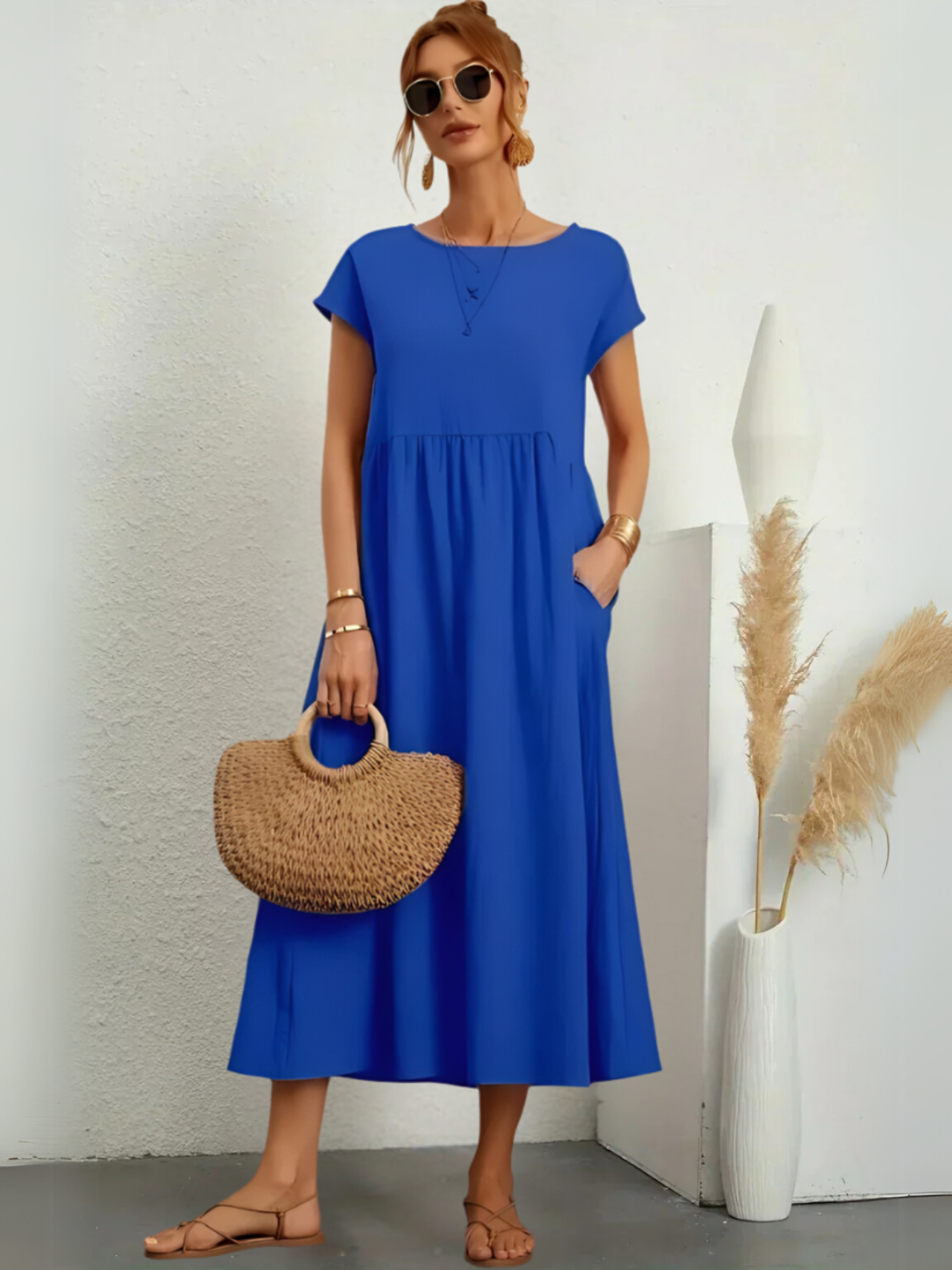Bente | Elegant kjole med rund hals