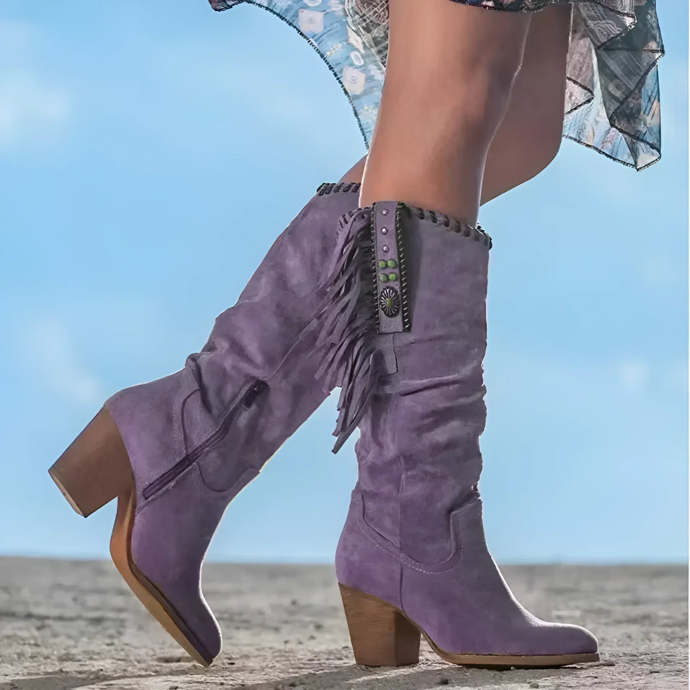 Maya™ - Real Leather Cowboy Boots