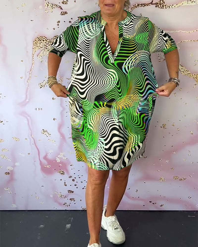 Elena – Abito colorato con scollo a V