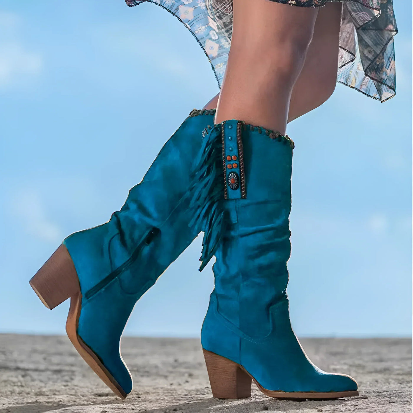 Maya™ - Real Leather Cowboy Boots