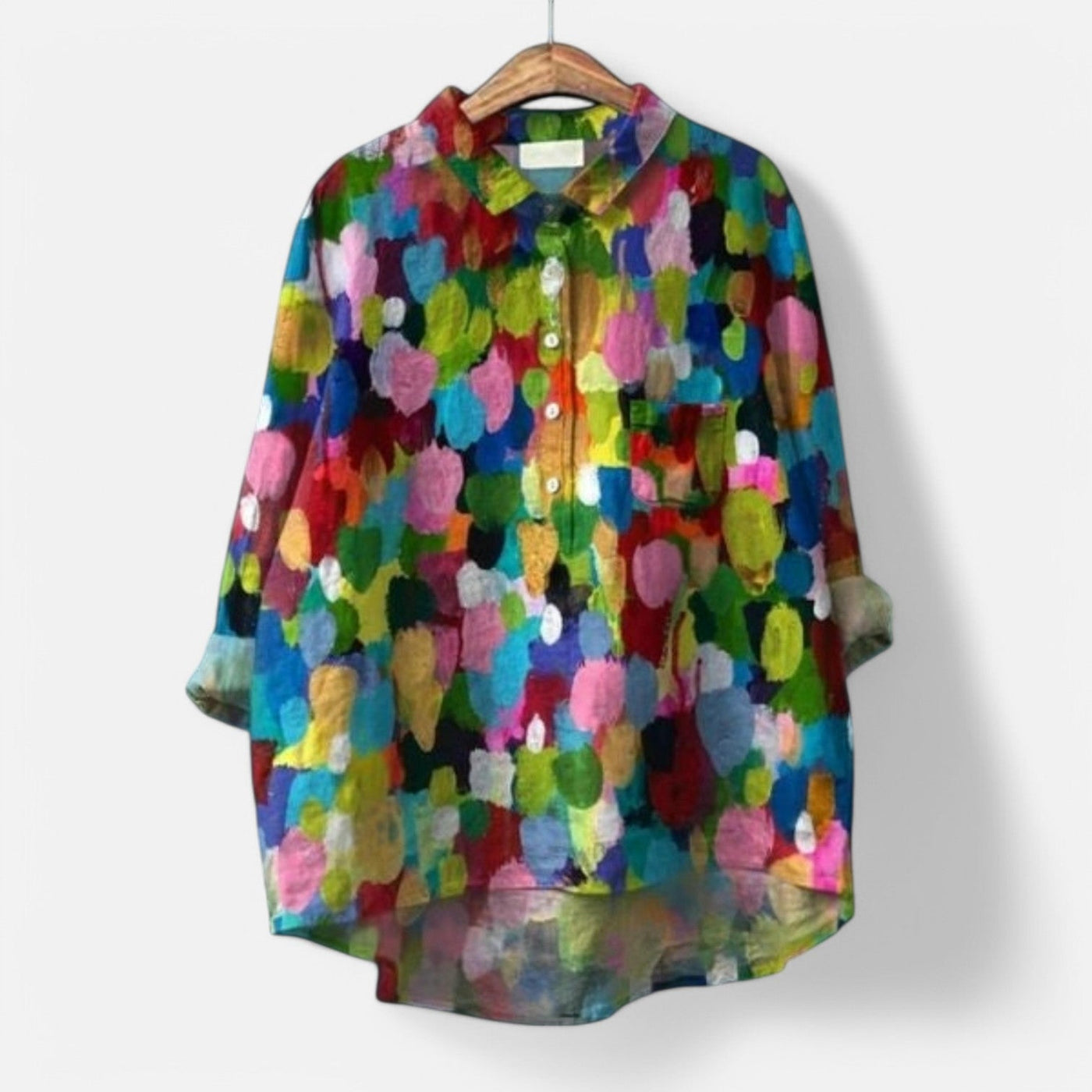 Kiara™ | Stilig Løs Passform Blomstrete Bluse