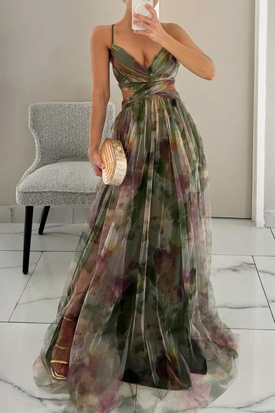 Valentina - Enchanting Maxi Dress with Floral Print