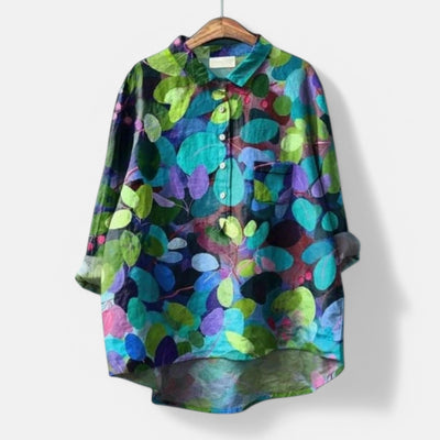 Kiara™ | Stilig Løs Passform Blomstrete Bluse