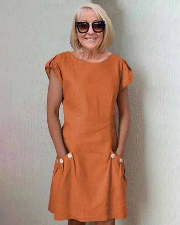 Manon - Élégante Robe Maxi en Lin