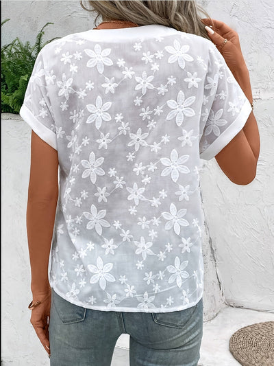 Jade™ | Elegant Hvit Bluse