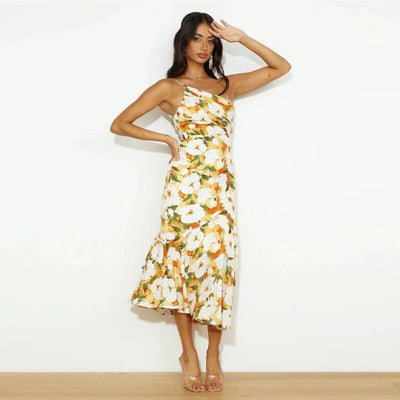 Noemi | Abito floreale in satin