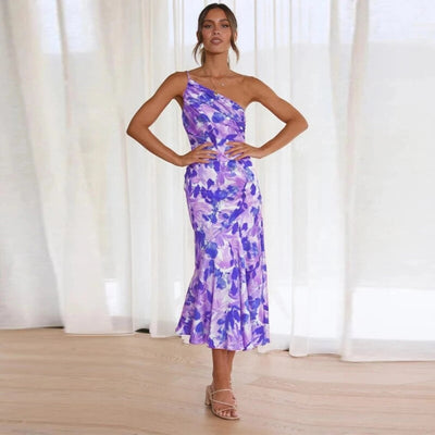 Noemi | Abito floreale in satin