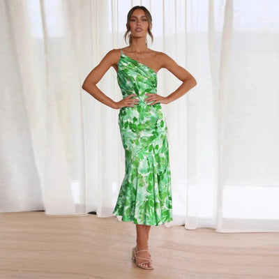 Noemi | Abito floreale in satin