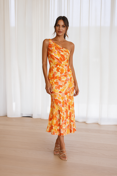 Noemi | Abito floreale in satin