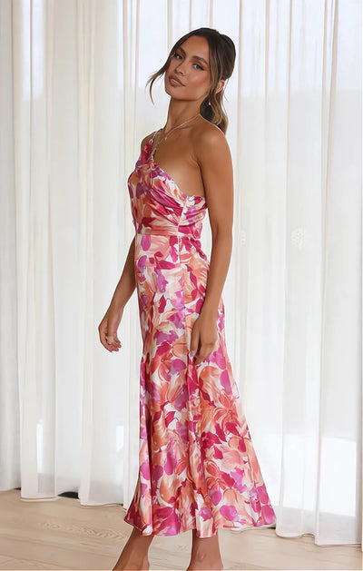 Noemi | Abito floreale in satin