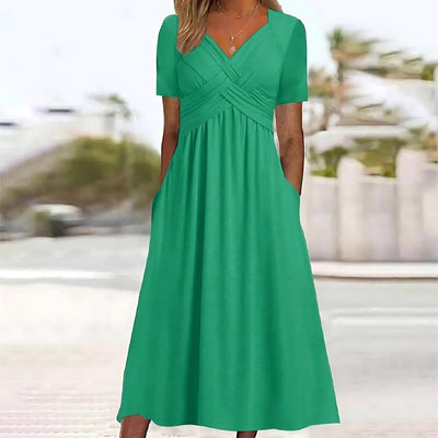 Sofia | Sculpting Midi Dress with Flattering Silhouette for Elegant Occasions