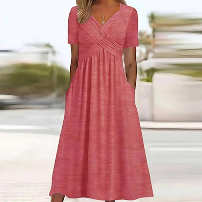 Sofia | Sculpting Midi Dress with Flattering Silhouette for Elegant Occasions
