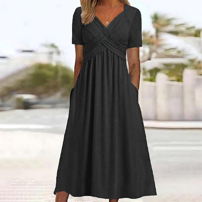 Sofia | Sculpting Midi Dress with Flattering Silhouette for Elegant Occasions