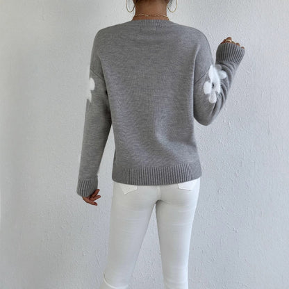 Sophie™ | Pull Doux à Fleurs Élégantes