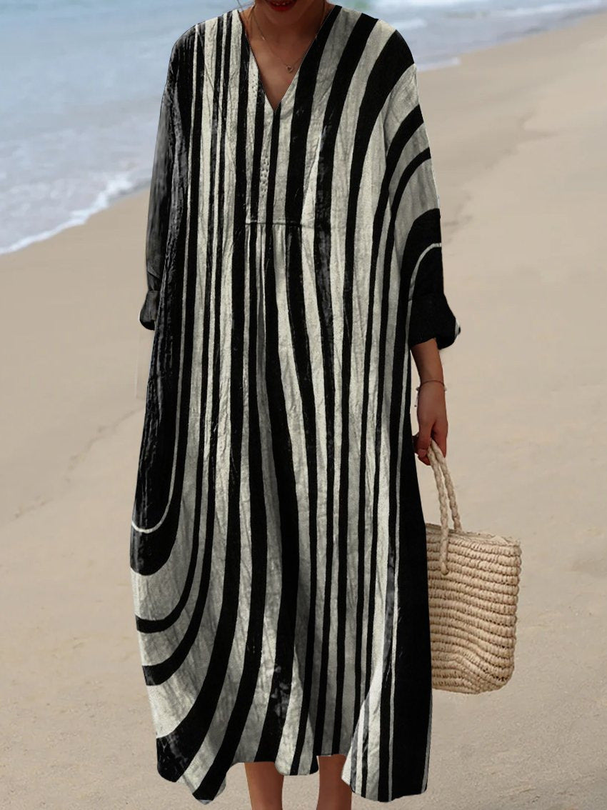 Bente – Løst skåret Boho-maxikjole