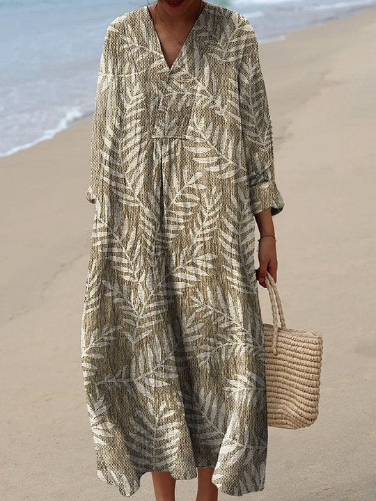 Bente – Løst skåret Boho-maxikjole