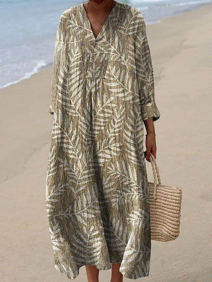 Bente – Løst skåret Boho-maxikjole