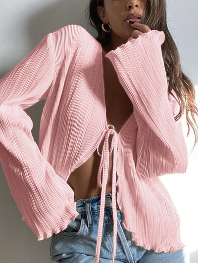 Mikaela™ | V-Hals Strikket Topp