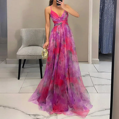 Valentina - Enchanting Maxi Dress with Floral Print