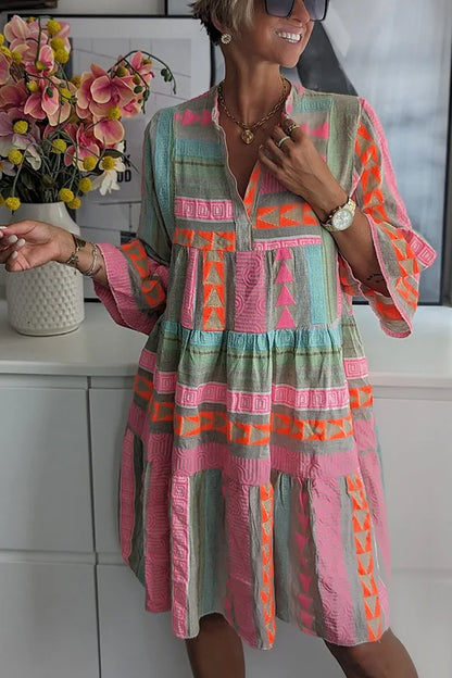 Diane – Boho Tiered Swing Dress