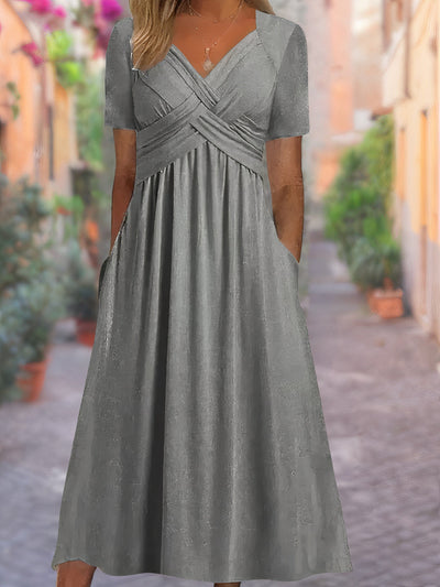 Sunniva – Wrap Style Midi Dress