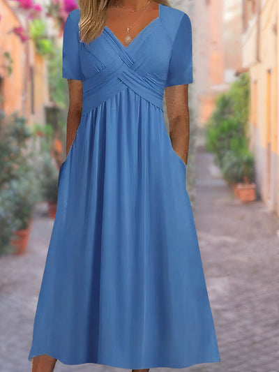 Sunniva – Wrap Style Midi Dress