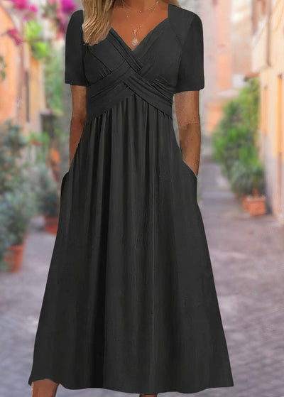 Sunniva – Wrap Style Midi Dress