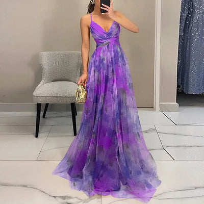 Valentina - Enchanting Maxi Dress with Floral Print
