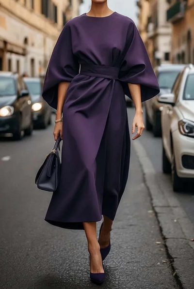 Melanie | Elegant Dress with Puff Sleeves