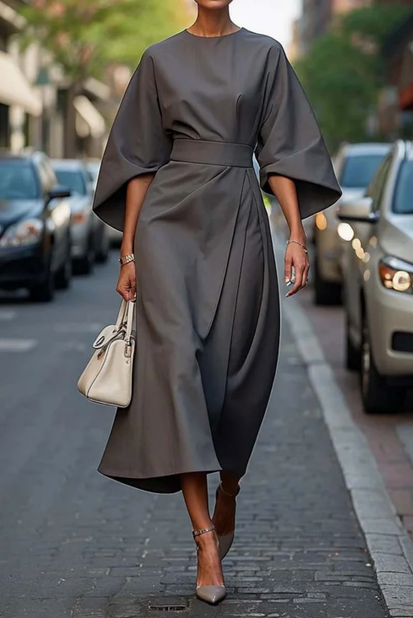 Melanie | Elegant Dress with Puff Sleeves