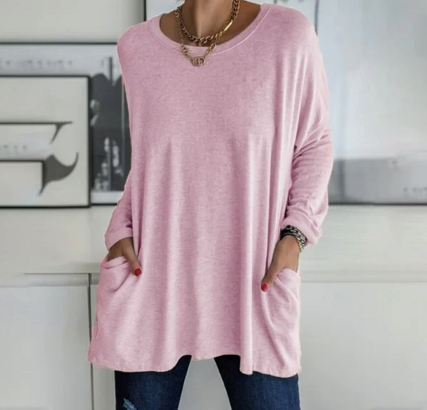 Ava™ | Casual Oversized Tunika med lommer