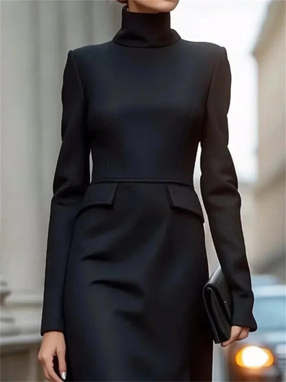 Clara - Robe Longue Élégante à Manches Longues