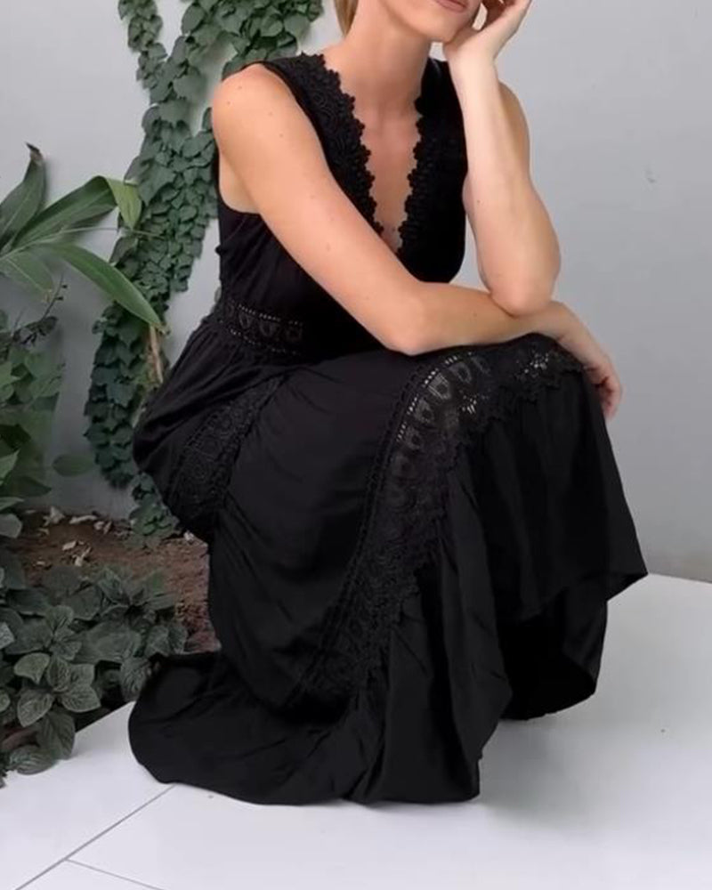 Jessica™ | Elegant Lace Dress with V-Neck