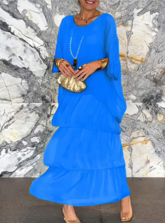 Caroline | Robe Maxi Fluide – Élégance Sans Effort