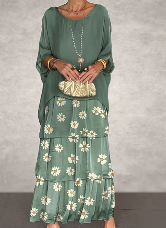 Caroline | Robe Maxi Fluide – Élégance Sans Effort